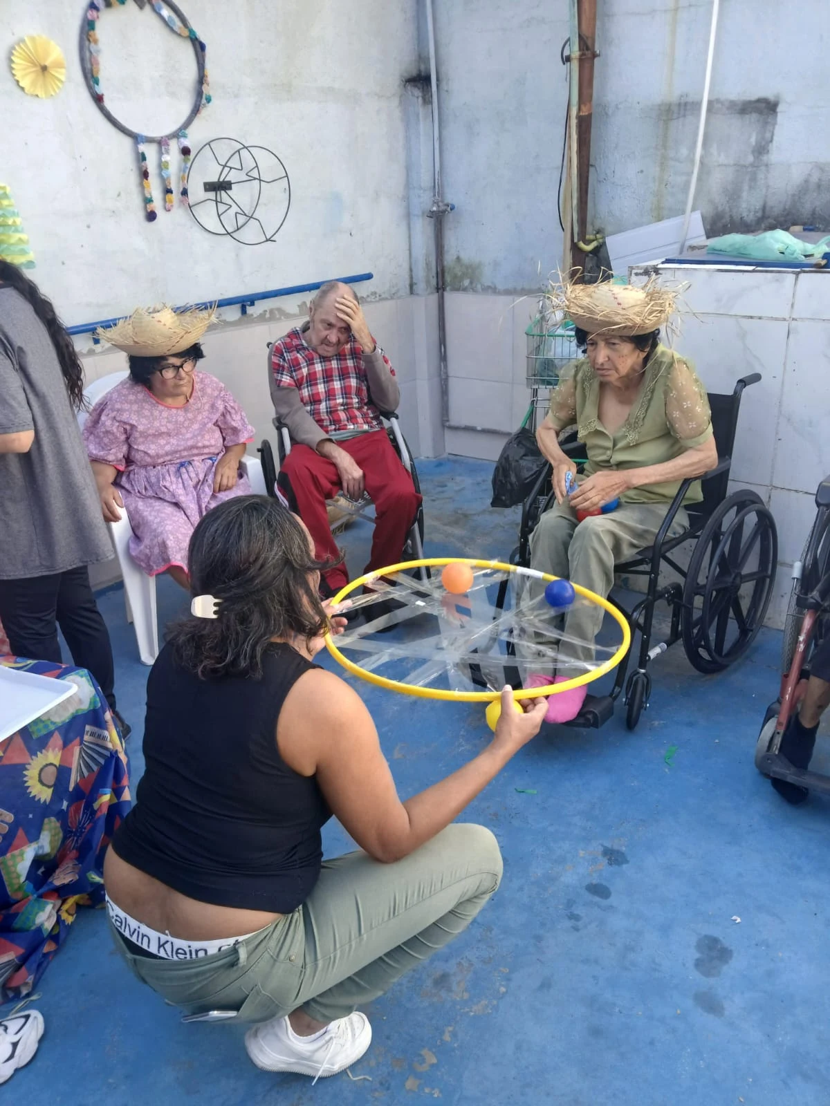 Roda de convivência com atividade de movimento